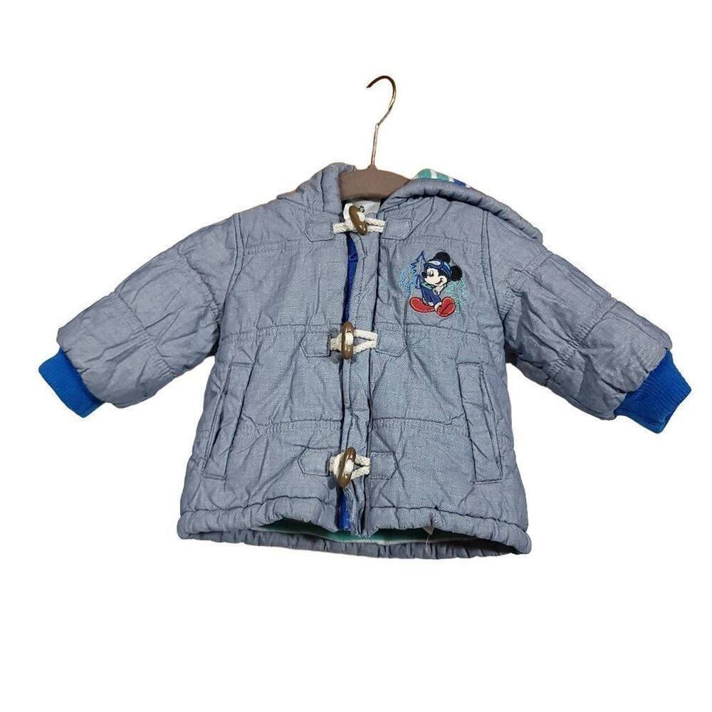 Mickey Mountain Trail VintageCoat Baby Blue Disney Used Kids Fleece 6 to 12 mo 